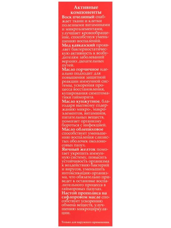 Мазь монастырская «Солох Аул», гайморит и отит, 30 мл