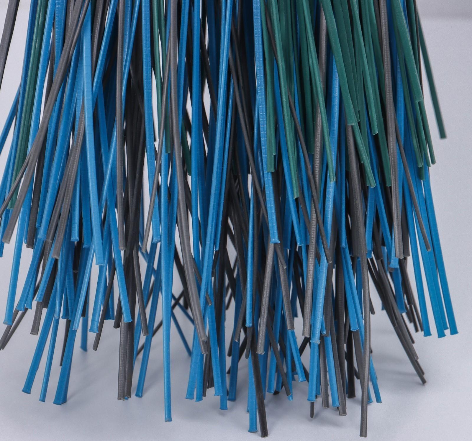 Метла полипропиленовая, наборная, с черенком, 4 кольца, цвет МИКС