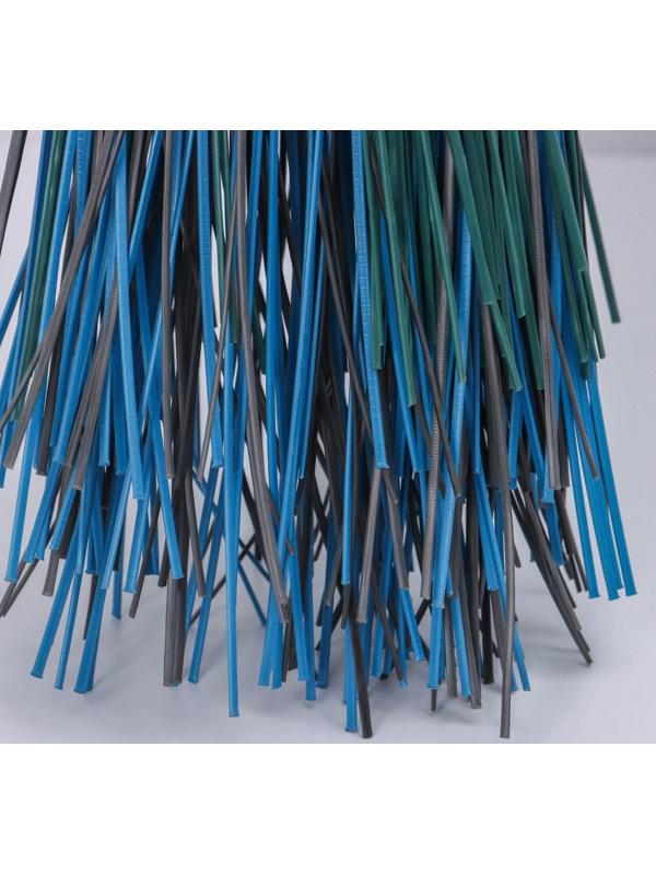 Метла полипропиленовая, наборная, с черенком, 4 кольца, цвет МИКС