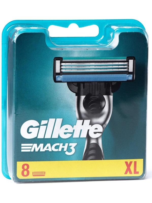 Сменные кассеты Gillette Mach3, 3 лезвия, 8 шт