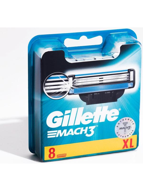 Сменные кассеты Gillette Mach3, 3 лезвия, 8 шт