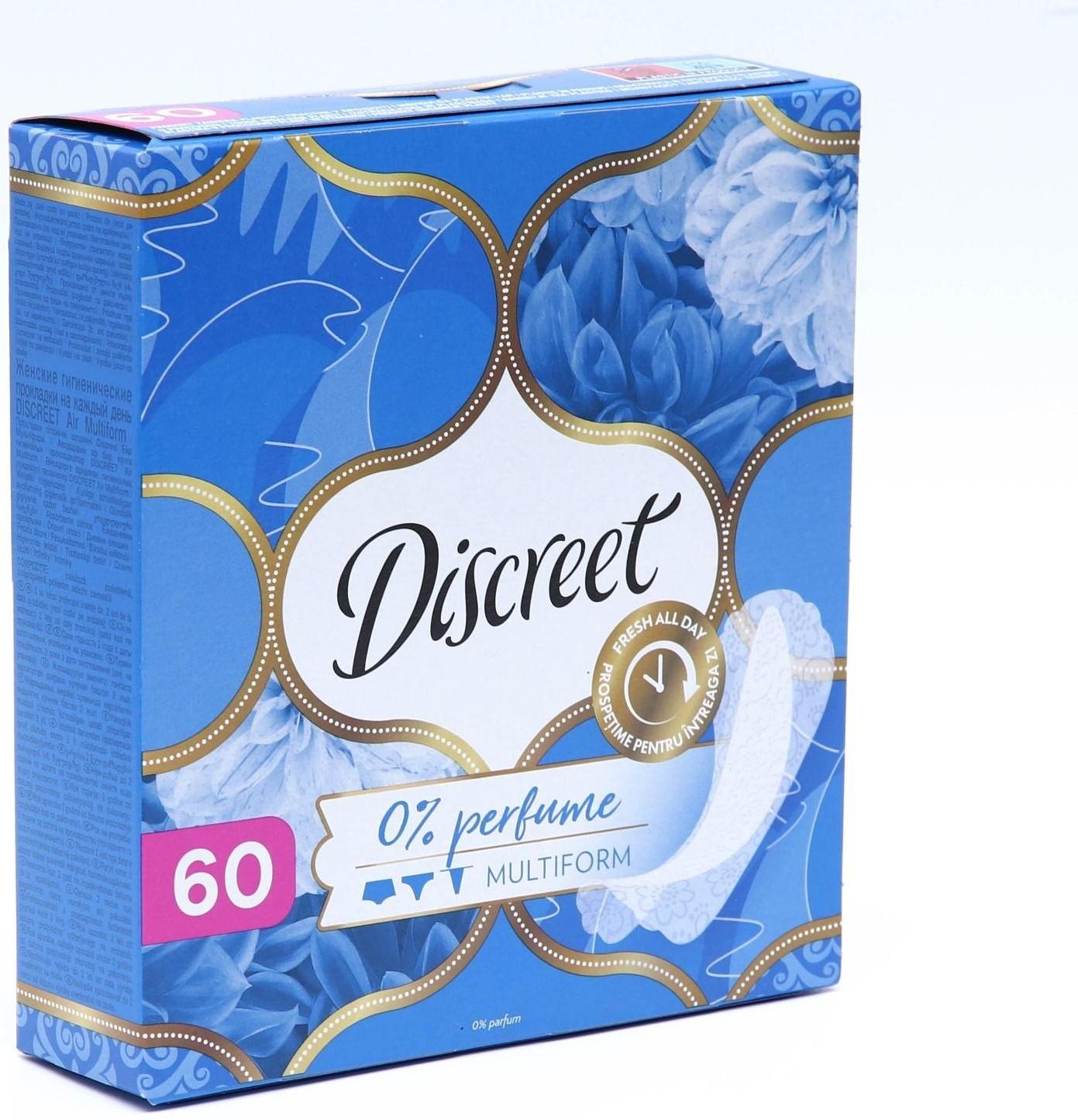 Ежедневные прокладки Discreet Air Multiform, 60 шт.