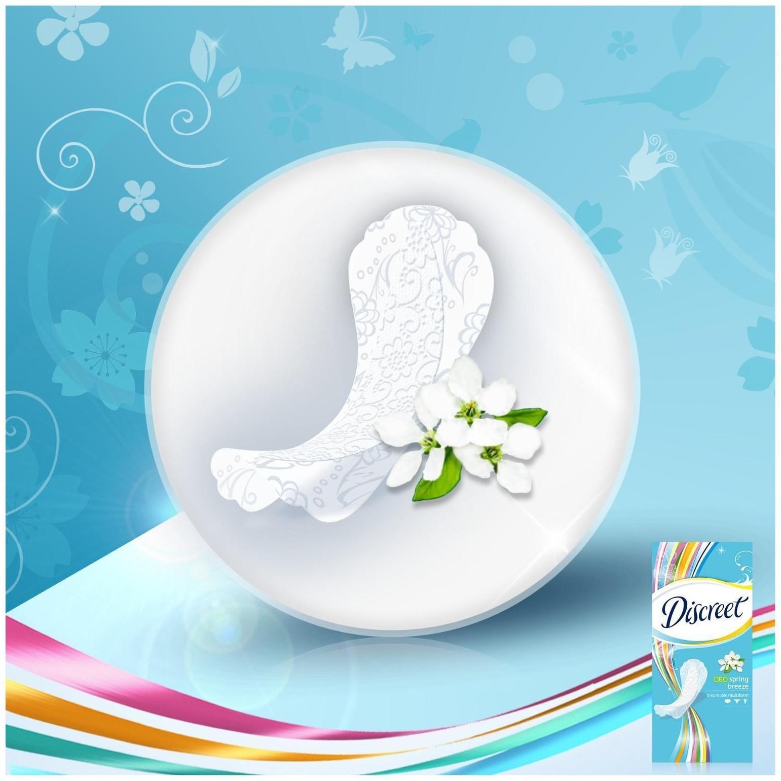 Ежедневные прокладки Discreet Deo Spring Breeze Multiform, 60 шт.