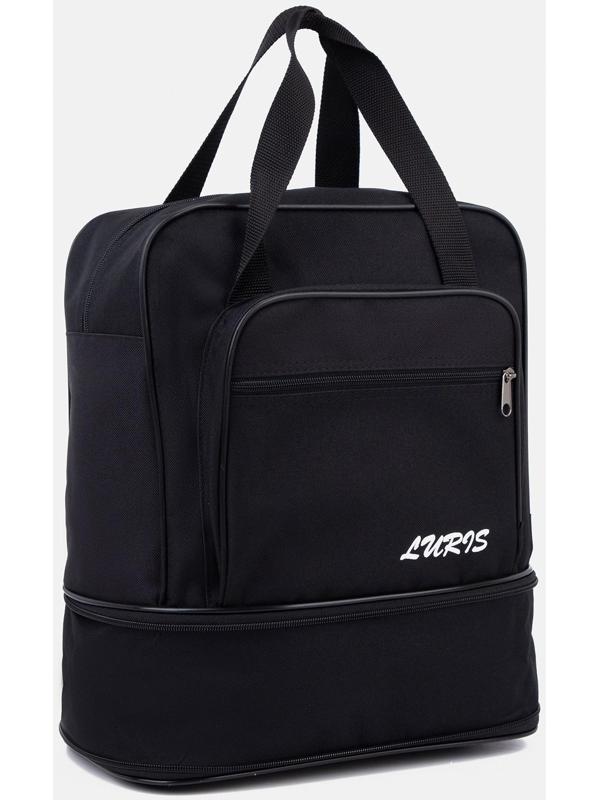 Сумка хозяйственная на молнии, с увеличением, наружный карман, цвет чёрный