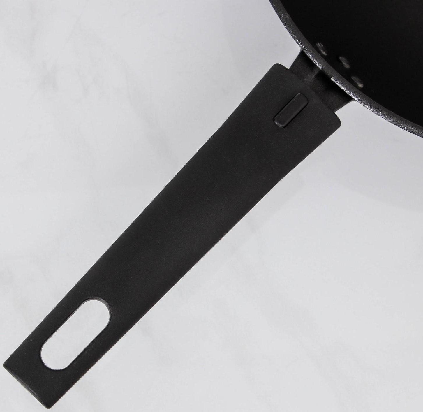 Сковорода Wok, d=26 см, съёмная ручка, антипригарное покрытие, цвет чёрный