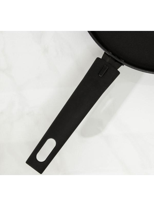 Сковорода «Дарья», d=30 см, съёмная ручка, антипригарное покрытие, цвет чёрный