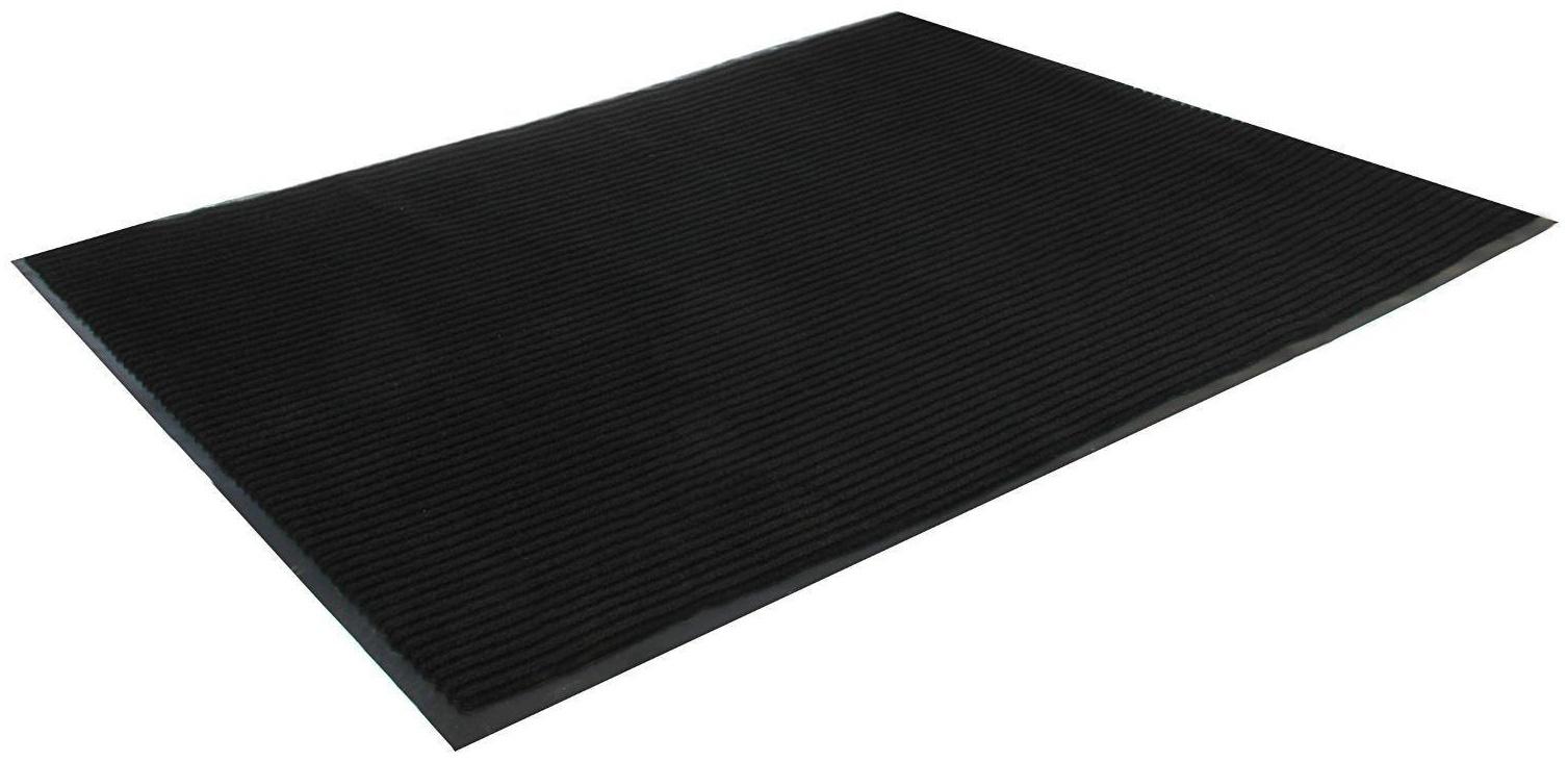 Коврик придверный влаговпитывающий, ребристый, «Стандарт», 120×180 см, цвет чёрный