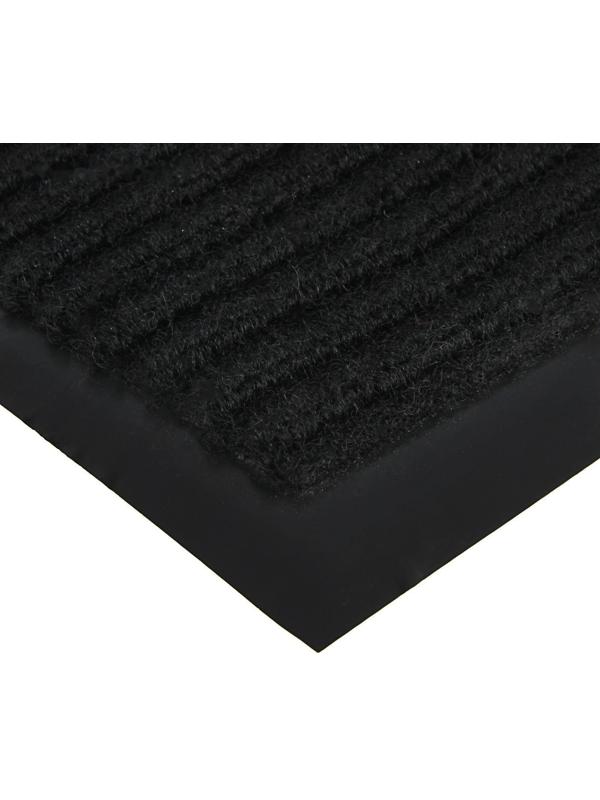 Коврик придверный влаговпитывающий, ребристый, «Стандарт», 120×180 см, цвет чёрный