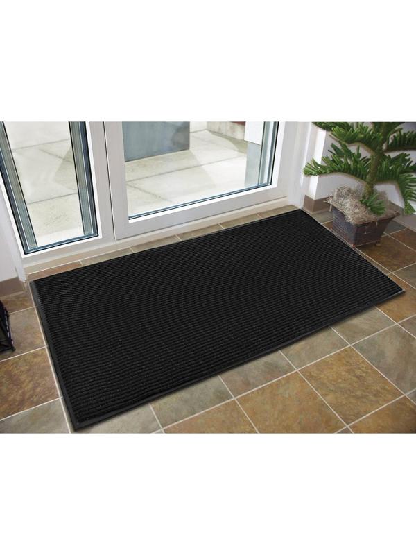 Коврик придверный влаговпитывающий, ребристый, «Стандарт», 120×180 см, цвет чёрный