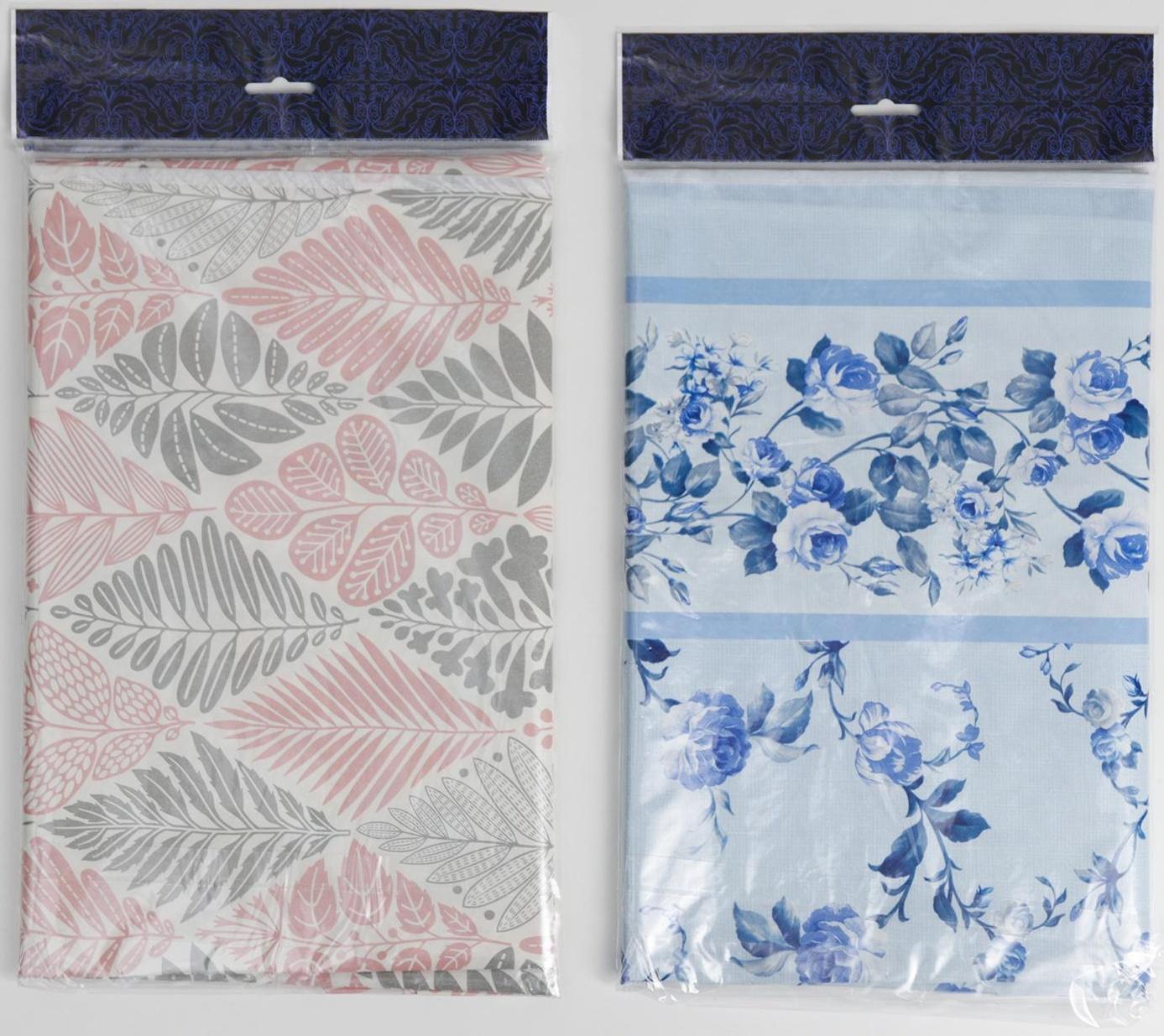 Скатерть на нетканой основе многоразовая с бейкой «Цветы», 155×130 см, цвет МИКС