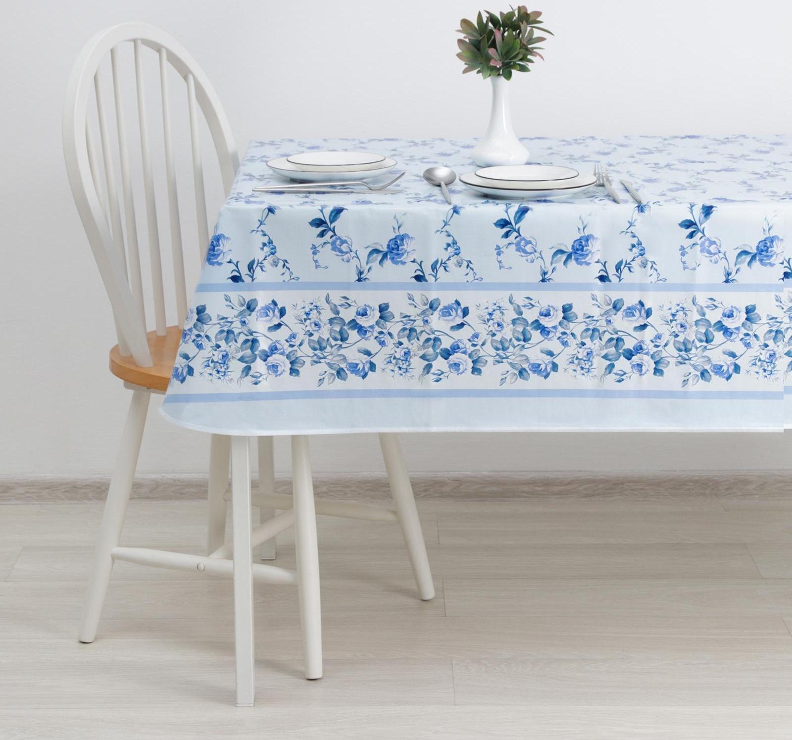 Скатерть на нетканой основе многоразовая с бейкой «Цветы», 155×130 см, цвет МИКС