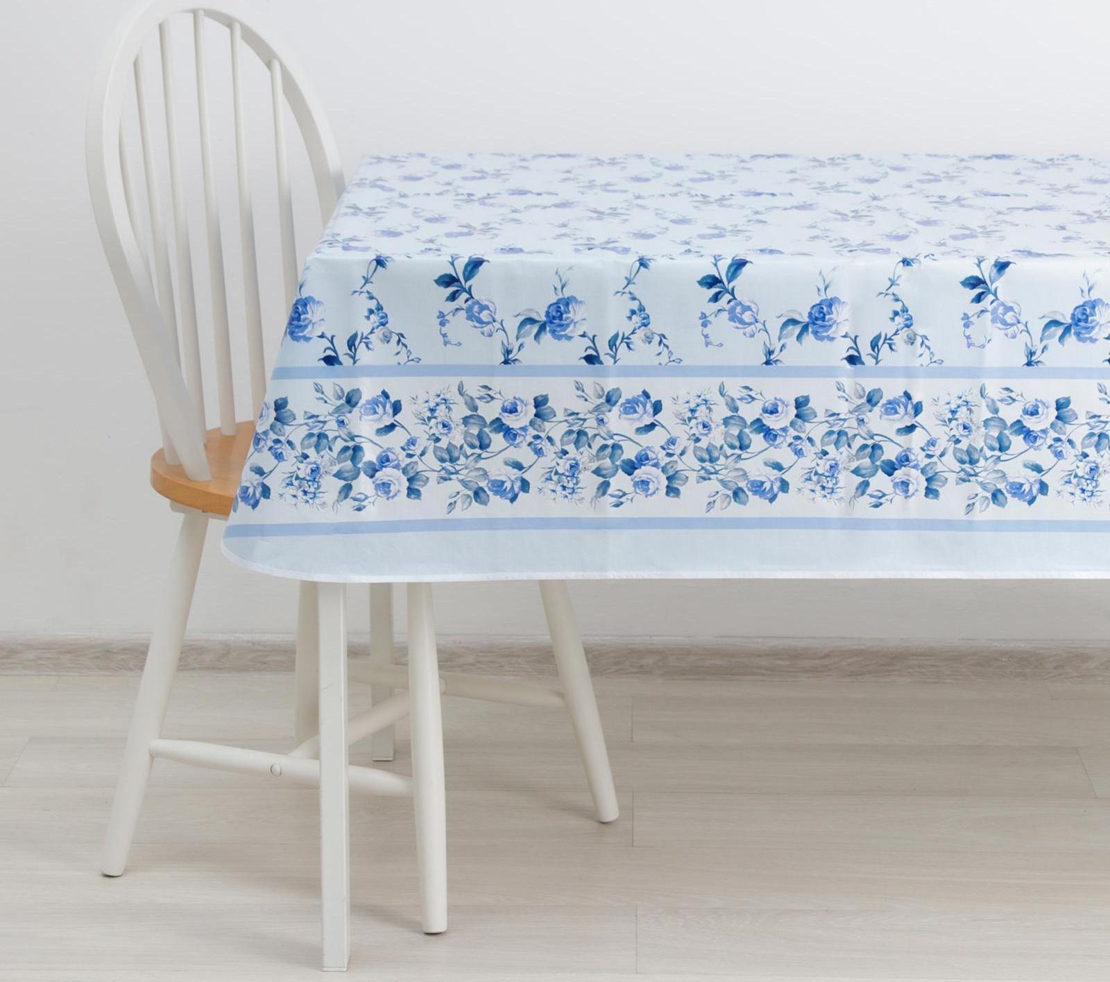 Скатерть на нетканой основе многоразовая с бейкой «Цветы», 155×130 см, цвет МИКС