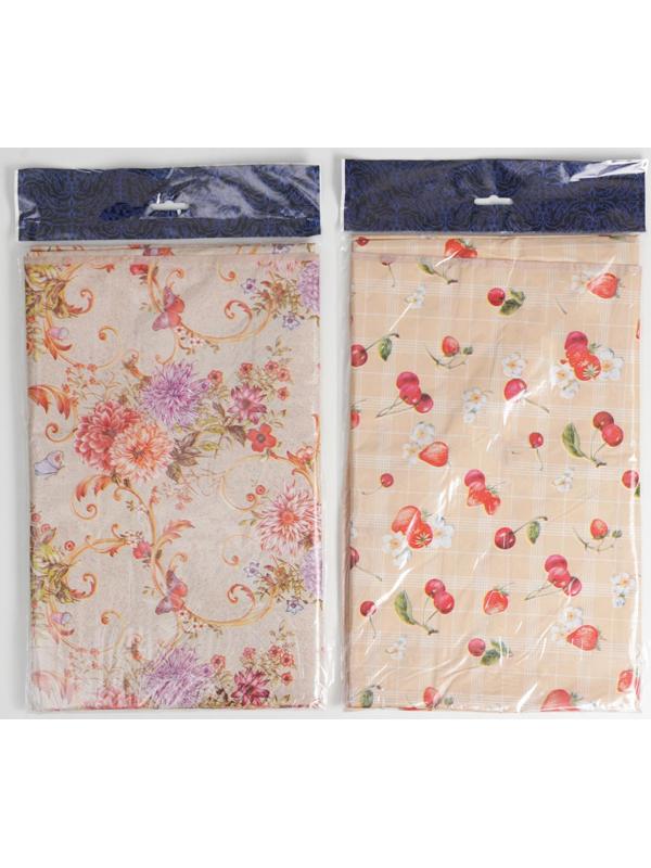 Скатерть на нетканой основе многоразовая с бейкой «Цветы», 155×130 см, цвет МИКС