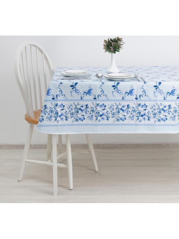 Скатерть на нетканой основе многоразовая с бейкой «Цветы», 155×130 см, цвет МИКС