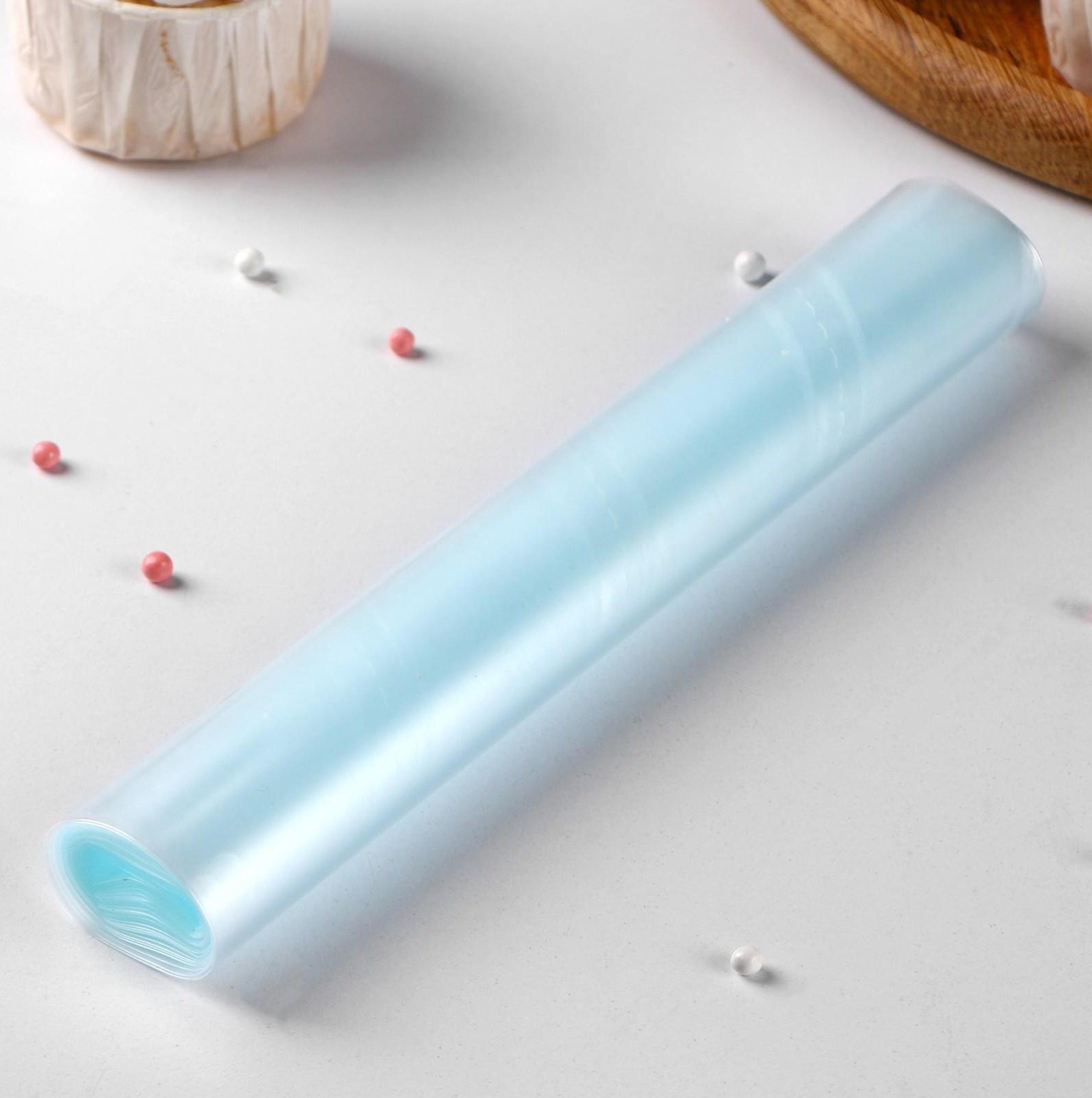 Мешок кондитерский h=65 см, рулон 10 шт, 65×28 см, цвет прозрачный