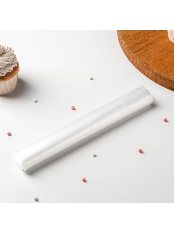 Мешок кондитерский h=45 см, рулон 10 шт, 45×23 см, цвет прозрачный