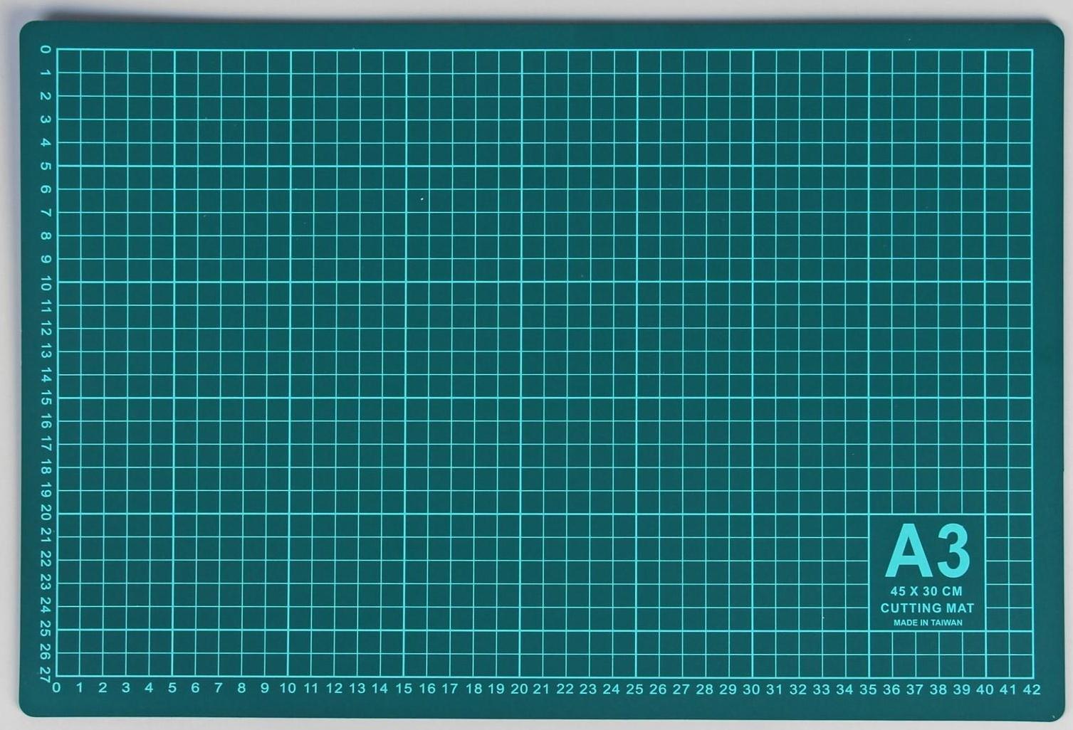 Мат для резки, 45 × 30 см, А3, цвет зелёный, DK-003