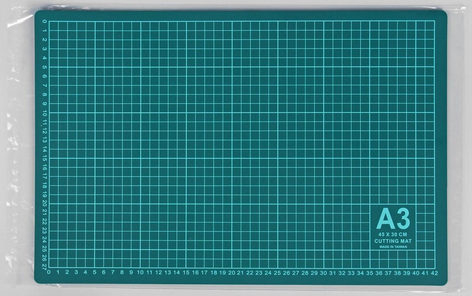 Мат для резки, 45 × 30 см, А3, цвет зелёный, DK-003