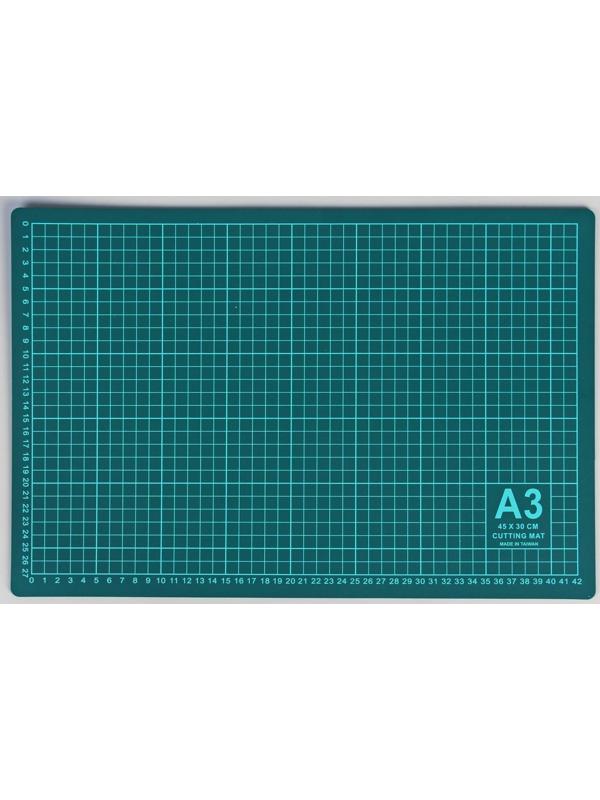 Мат для резки, 45 × 30 см, А3, цвет зелёный, DK-003