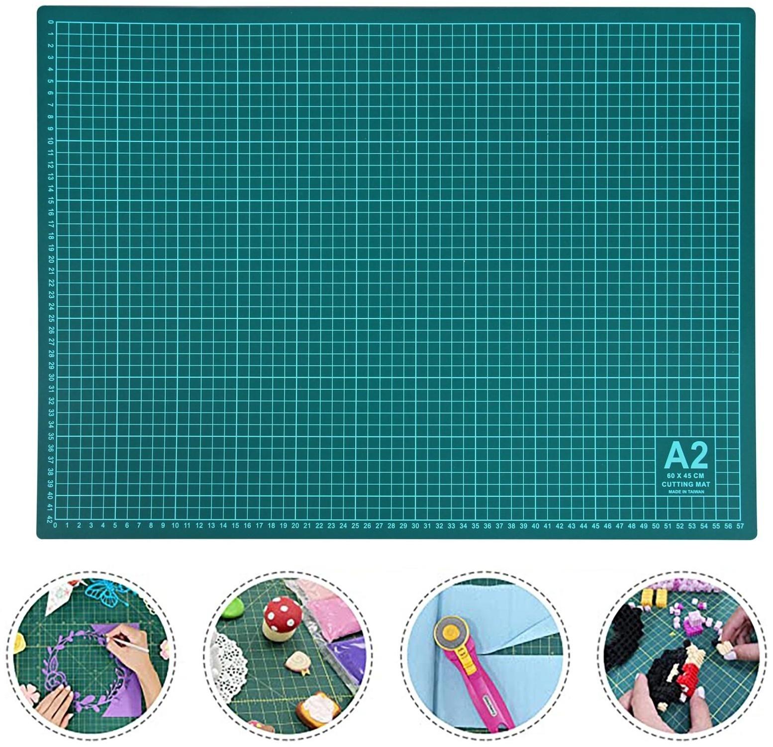 Мат для резки, 60 × 45 см, А2, цвет зелёный, DK-002