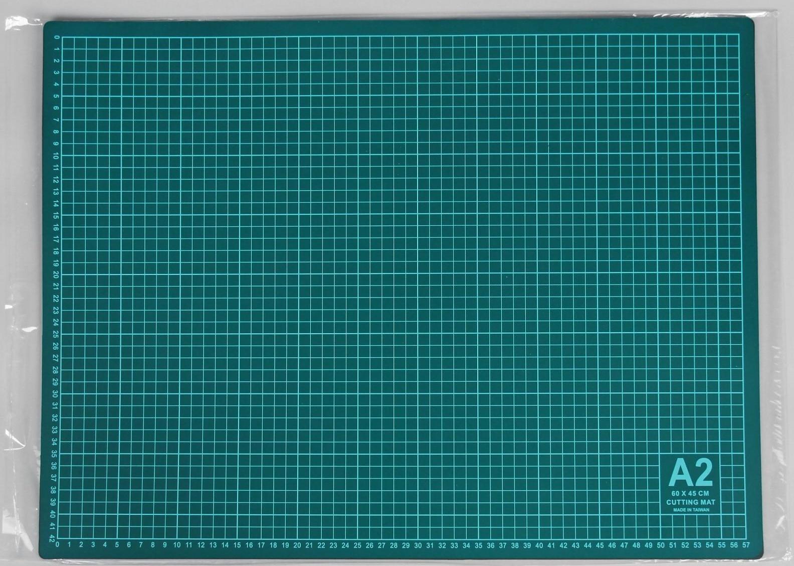 Мат для резки, 60 × 45 см, А2, цвет зелёный, DK-002