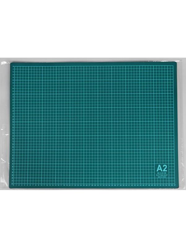 Мат для резки, 60 × 45 см, А2, цвет зелёный, DK-002