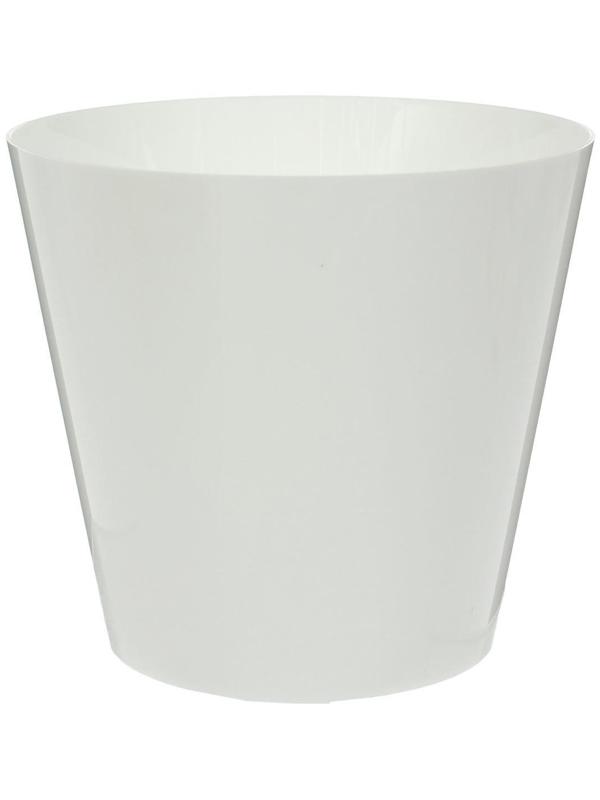Кашпо для цветов со вставкой «Фиджи», 5 л, цвет белый