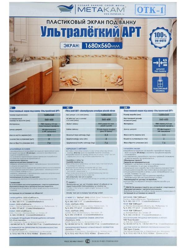 Экран для ванны 