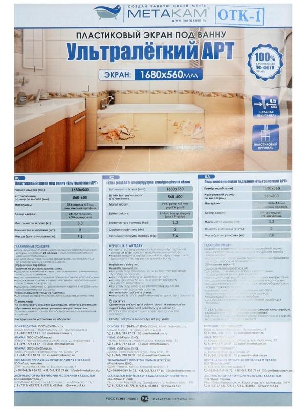 Экран для ванны 