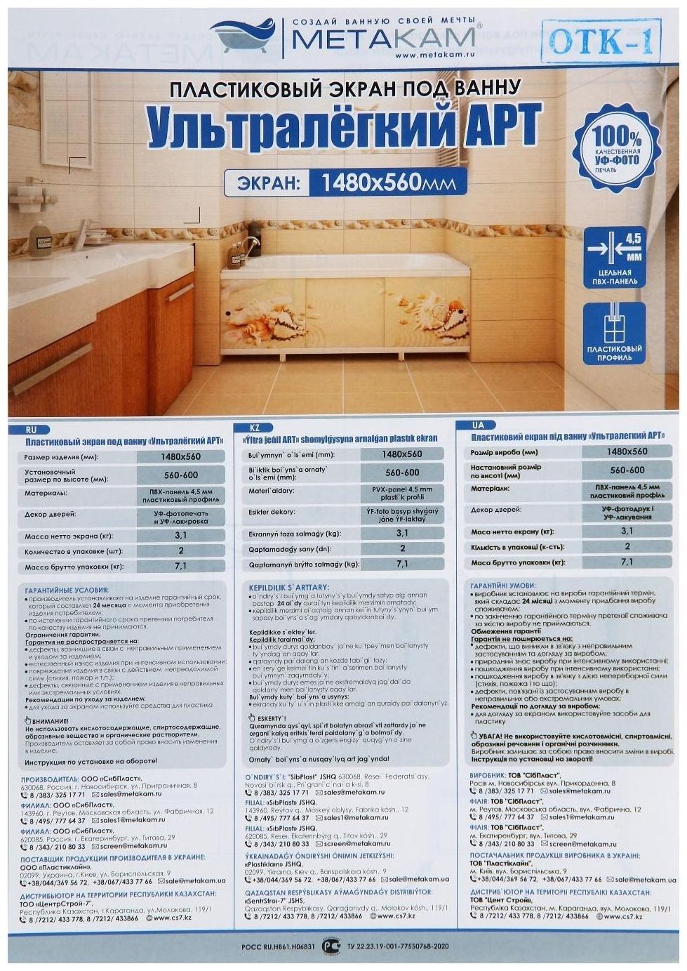 Экран для ванны 