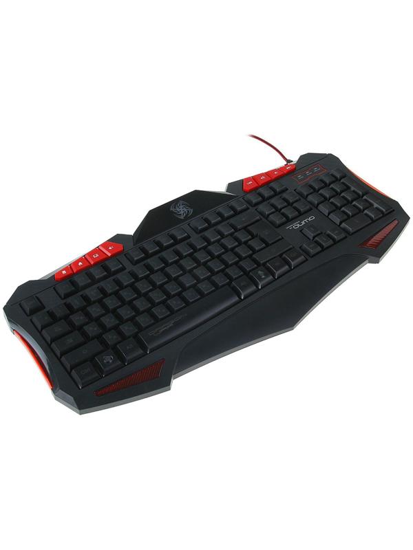Клавиатура Qumo Dragon War Axe, игровая, проводная, подсветка, 112 клавиш, USB, чёрная
