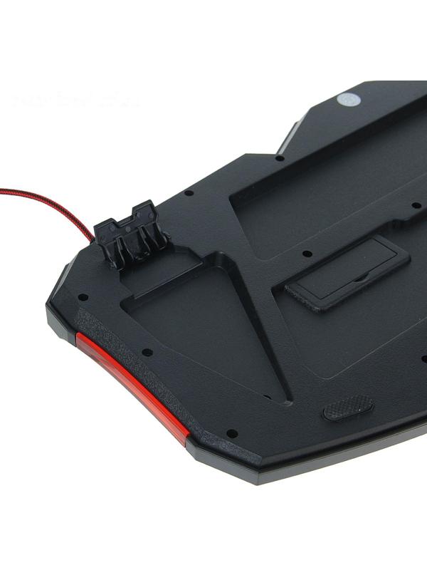 Клавиатура Qumo Dragon War Axe, игровая, проводная, подсветка, 112 клавиш, USB, чёрная