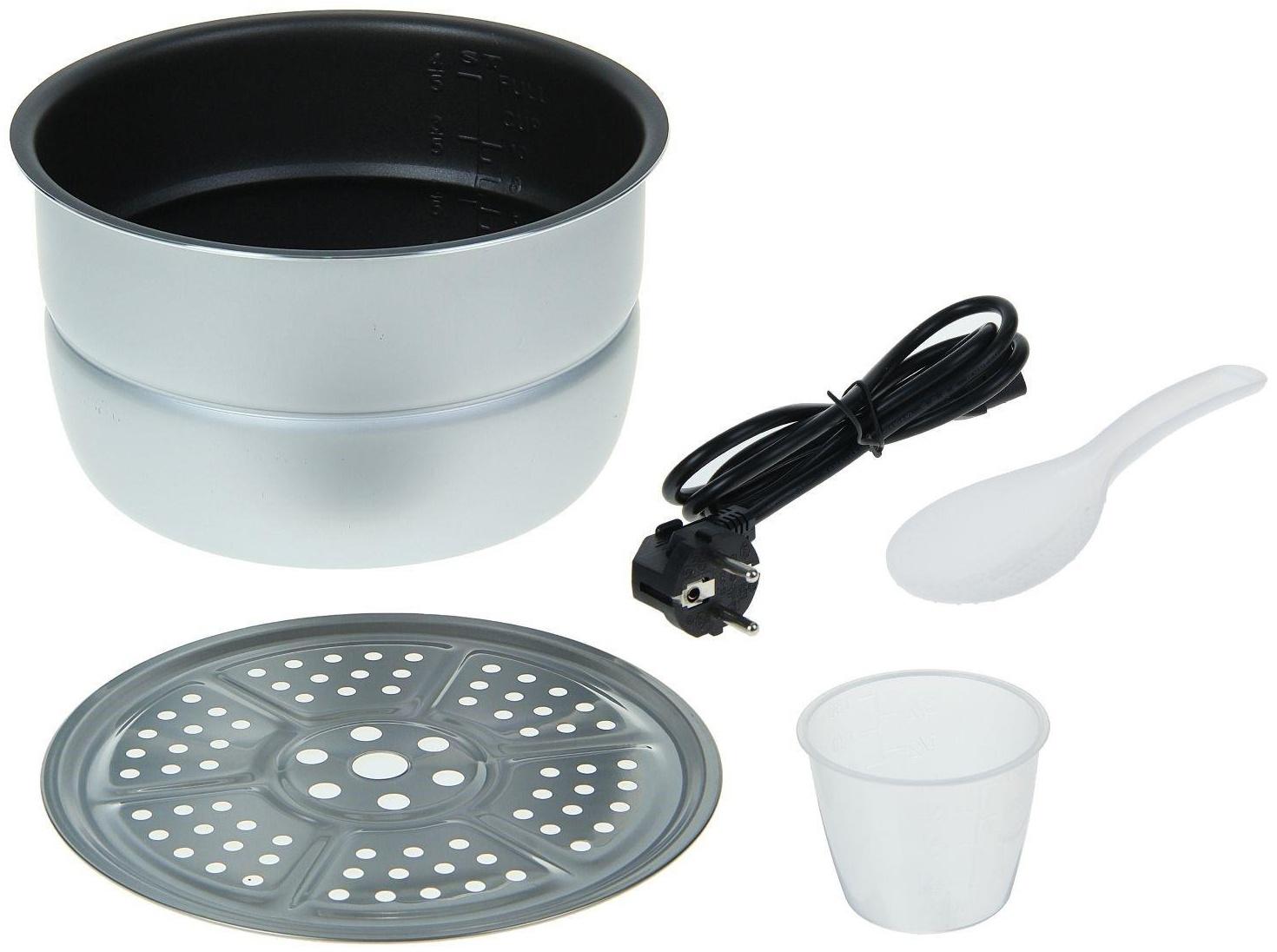 Мультиварка-скороварка Galaxy GL 2651, 900 Вт, 5 л, 8 программ, антипригарная чаша