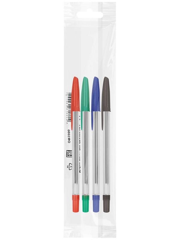 Набор ручек шариковых микс 4 цвета 