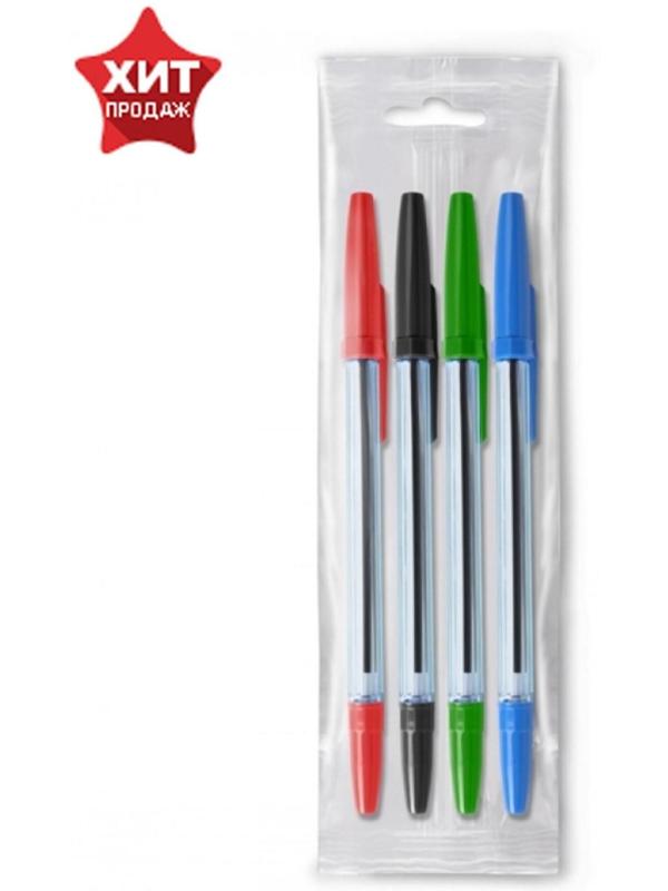Набор ручек шариковых микс 4 цвета 