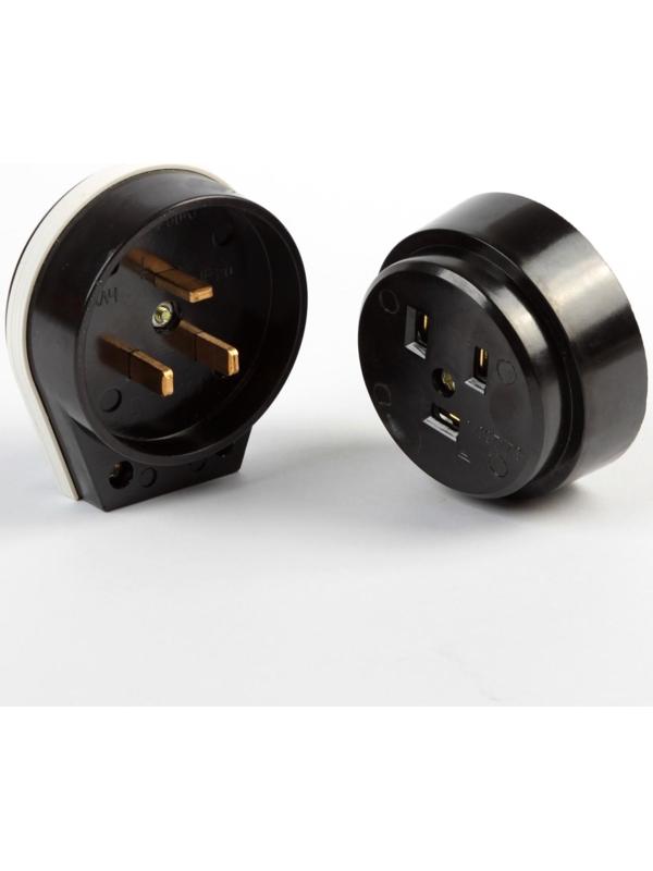 Разъём TDM РШ-ВШ, 32 А, 250 В, открытой установки, черный