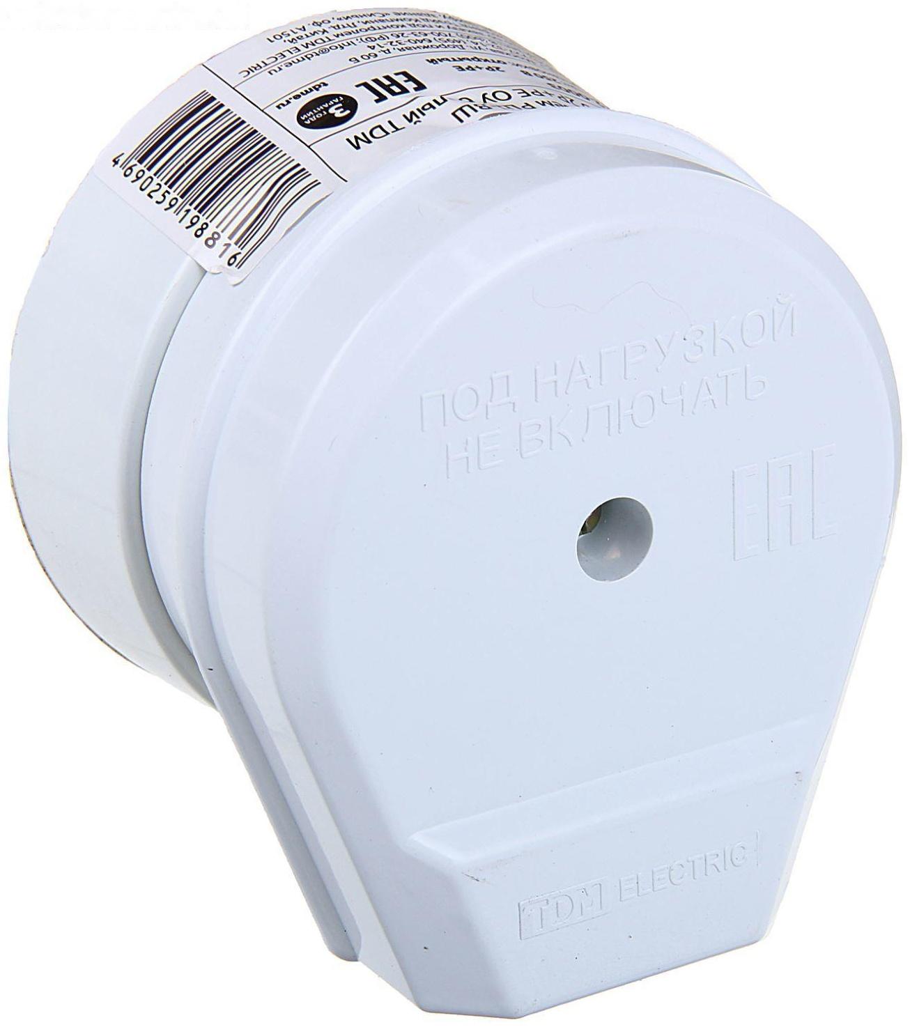 Разъём TDM РШ-ВШ, 32 А, 250 В, открытой установки, белый