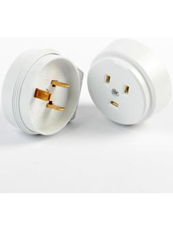 Разъём TDM РШ-ВШ, 32 А, 250 В, открытой установки, белый