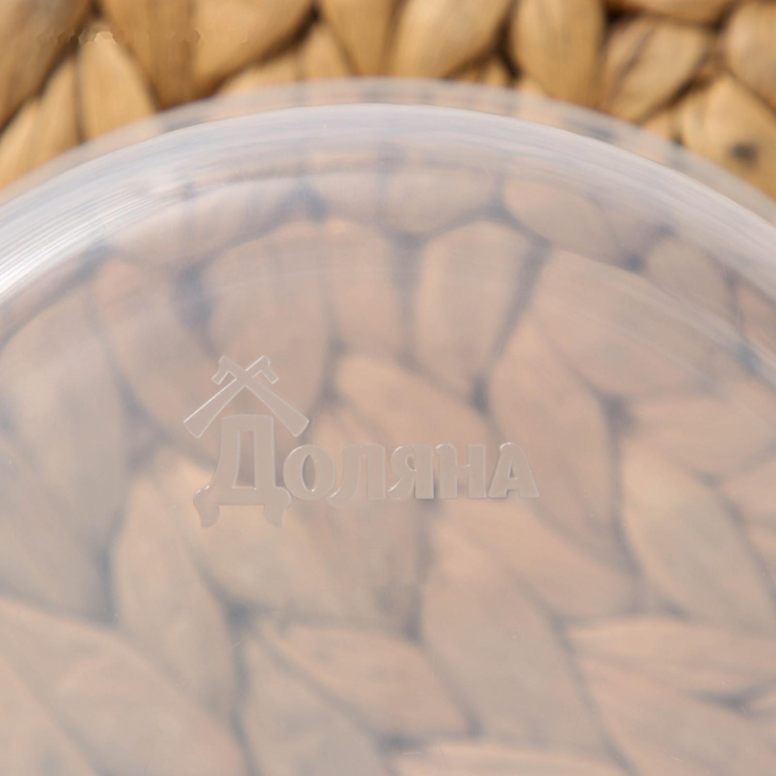 Контейнер круглый Доляна, пищевой, 500 мл, цвет синий