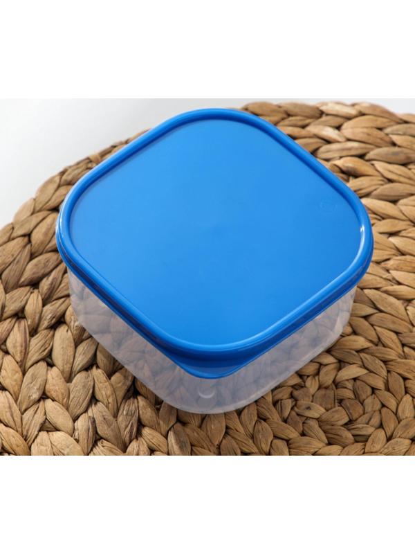 Контейнер квадратный Доляна, пищевой, 700 мл, цвет цвет синий
