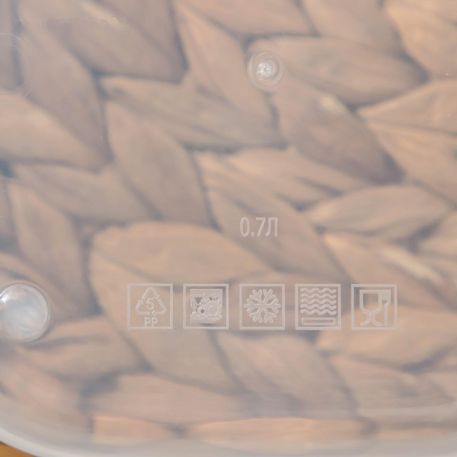 Контейнер квадратный Доляна, пищевой, 700 мл, цвет красный