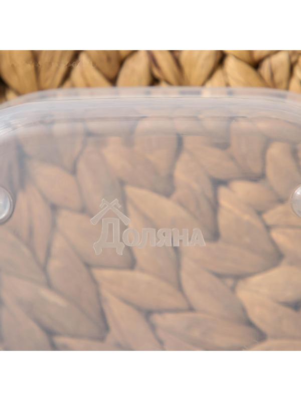 Контейнер квадратный Доляна, пищевой, 700 мл, цвет красный