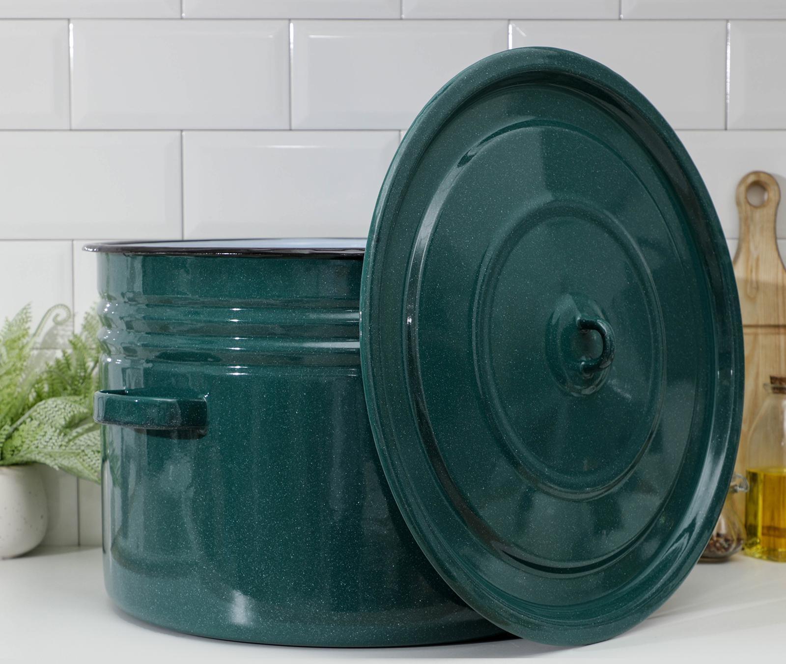 Бак эмалированный, 32 л, индукция, цвет зелёный