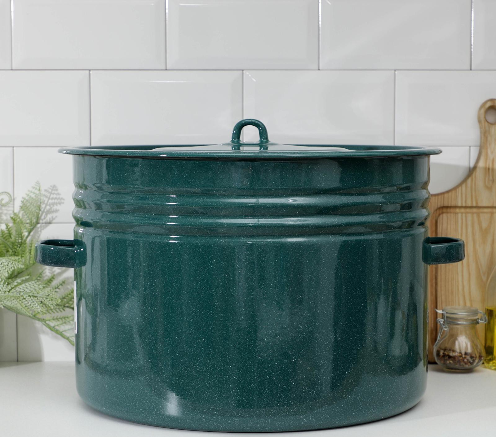 Бак эмалированный, 32 л, индукция, цвет зелёный