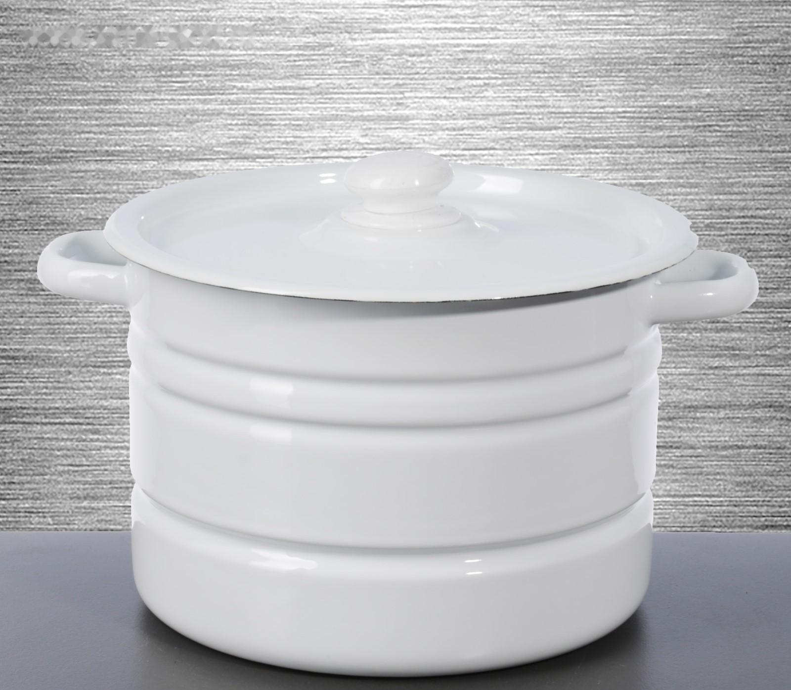 Мантоварка «Позница», 7,5 л, 2 вставки, с пластмассовой ручкой, цвет белый