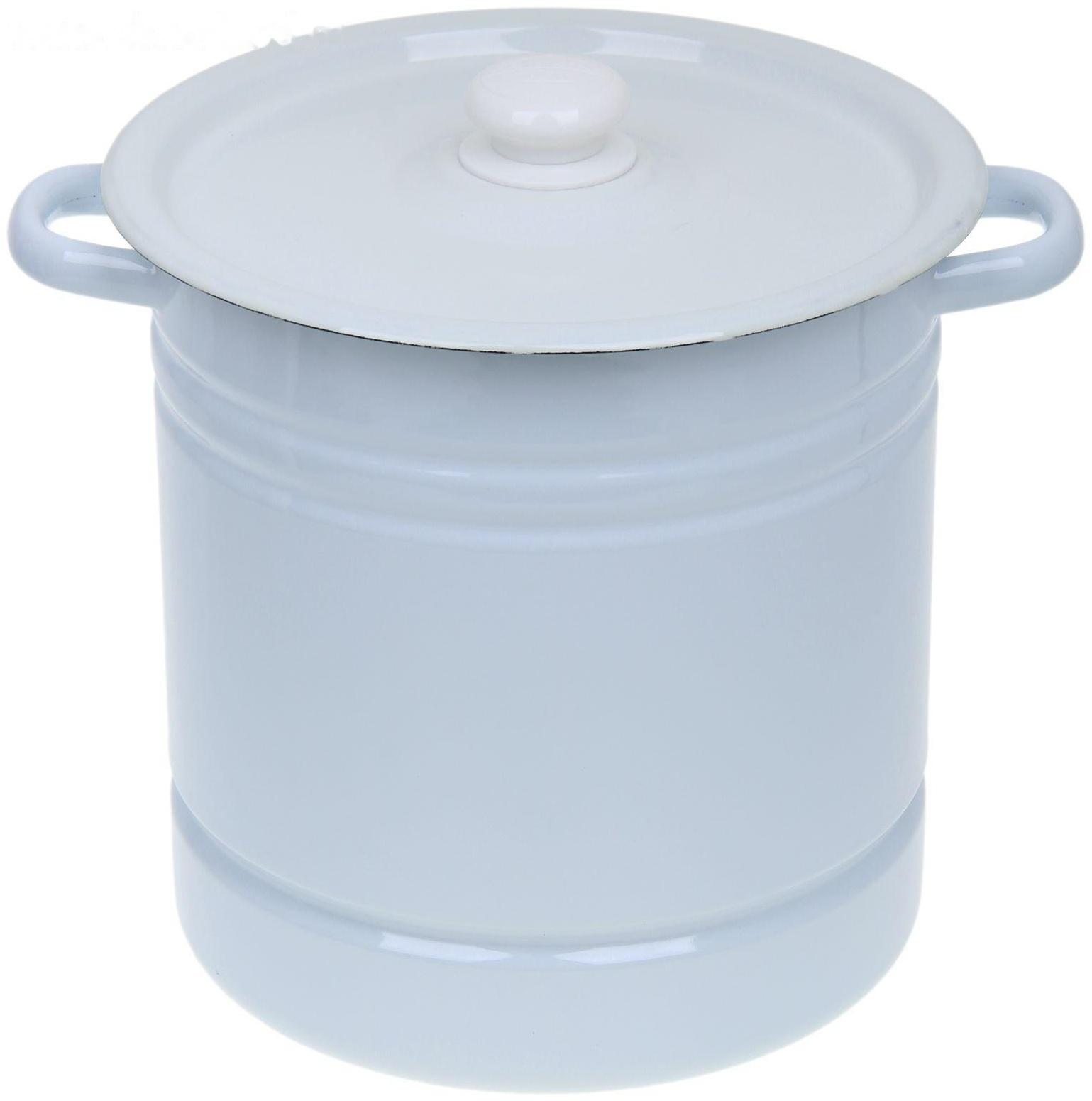 Мантоварка-позница, 12 л, 4 вставки, с пластмассовой ручкой, цвет белый