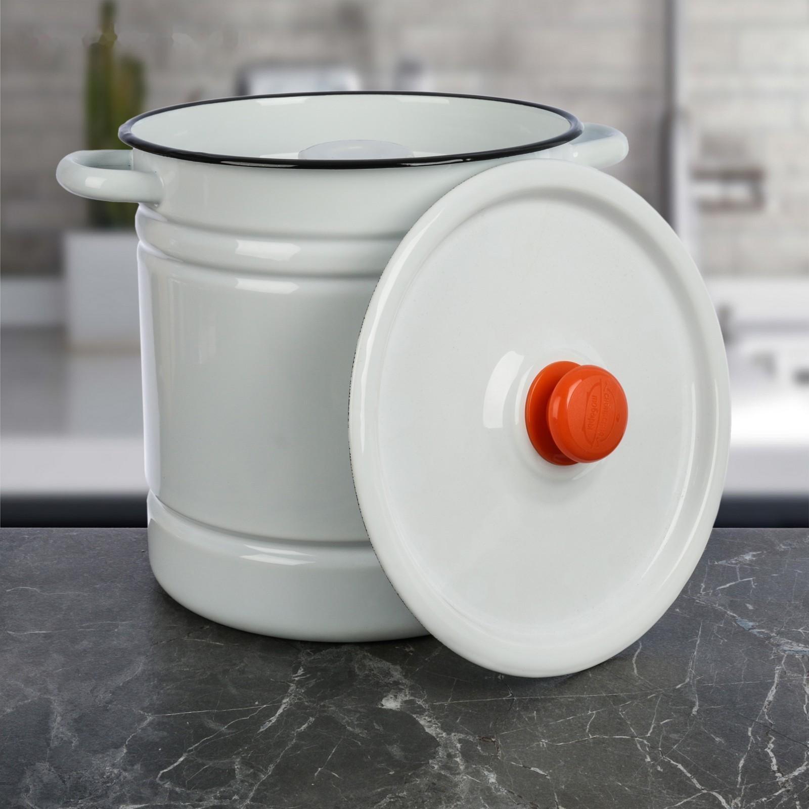 Мантоварка-позница, 12 л, 4 вставки, с пластмассовой ручкой, цвет белый