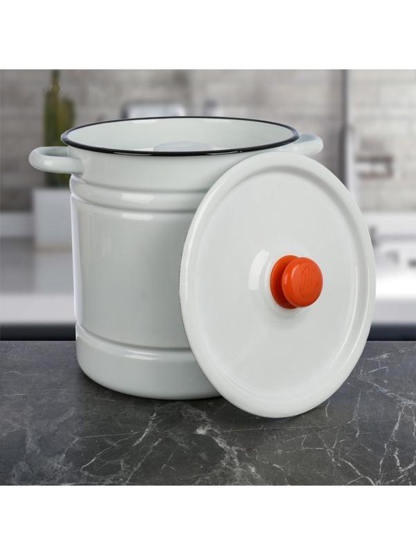 Мантоварка-позница, 12 л, 4 вставки, с пластмассовой ручкой, цвет белый