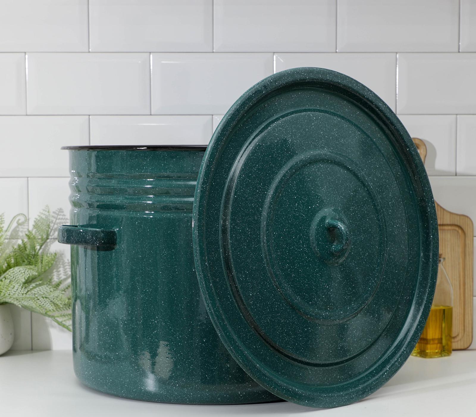 Бак эмалированный, 40 л, индукция, цвет зелёный