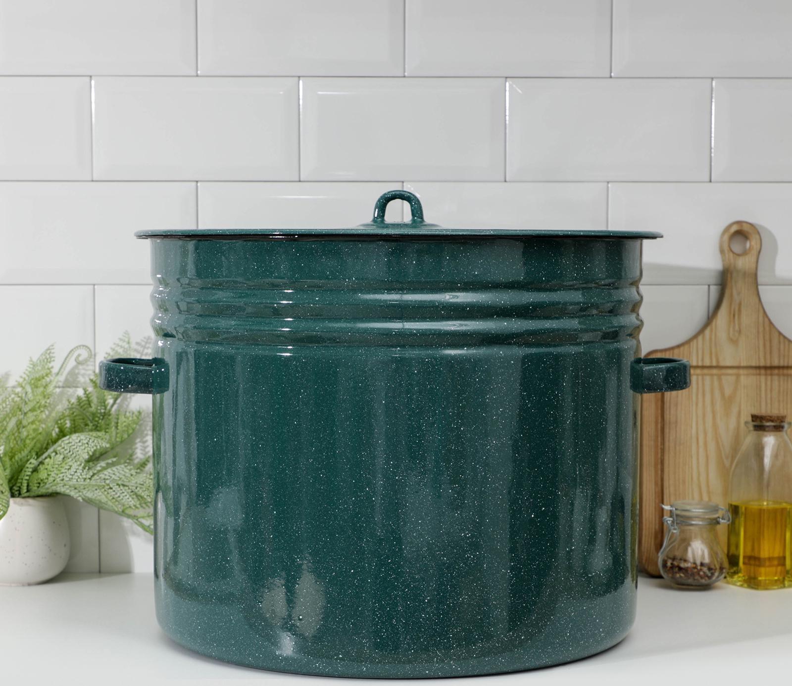 Бак эмалированный, 40 л, индукция, цвет зелёный